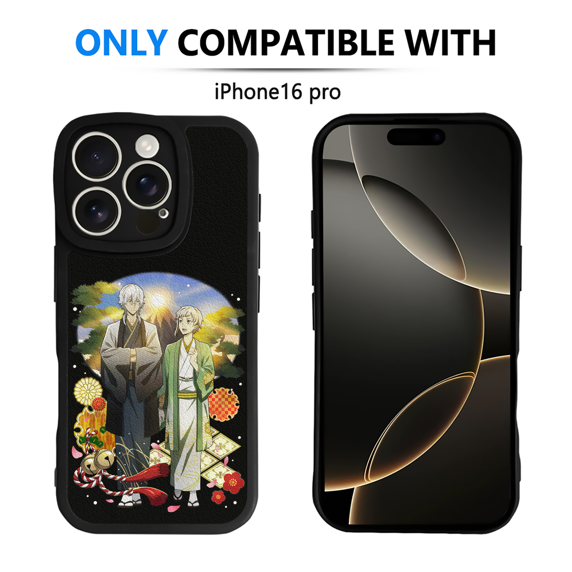 （画像用） 文豪ストレイドッグス Bungo Stray Dogs 【iPhone 16シリーズ対応】シリコンスマホケース（レザー調） 材質：シリコン